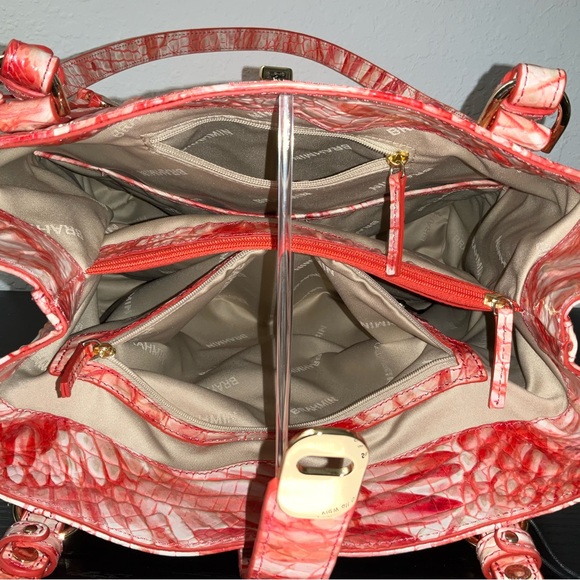 SOLD ON 11-24-25 Brahmin Fiora Tote PINK FLAMINGO MELBOURNE - Picture 9 of 10